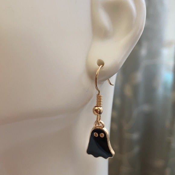 Cuttie Ghost Drop Halloween Earrings - Picture 2 of 7